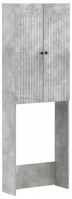 Image de vidaXL Armoire de toilette ALKMAAR, gris béton, 66 x 25,5 x 190 cm