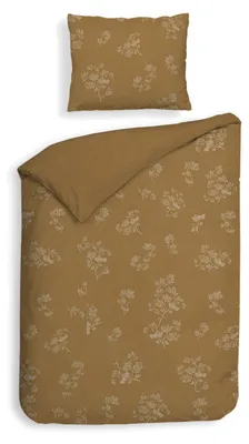 Produktbild von Heckettlane 100% Baumwolle-Twill Bettbezug Haruto - 155x220 cm in Yellow