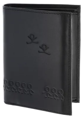 Image de oxmox Cuir porte-monnaie Leather RFID Protect Kombibörse Jumping Jack Embossed Black noir