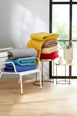 Fleecedecke aus Polyester, 220x240 cm, Taupe