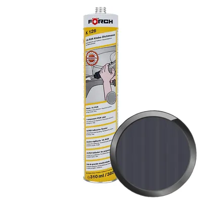 Produktbild von FÖRCH K126 1K-PUR Klebe-Dichtmasse 310ml GRAU Karosseriekleber Spoilerkleber Metallkleber
