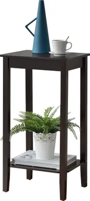 Produktbild von Odkládací stolek s policí Pohovka Telefonní stolek Konferenční stolek 74x38x30 cm MDF Barva kávy [en.casa]