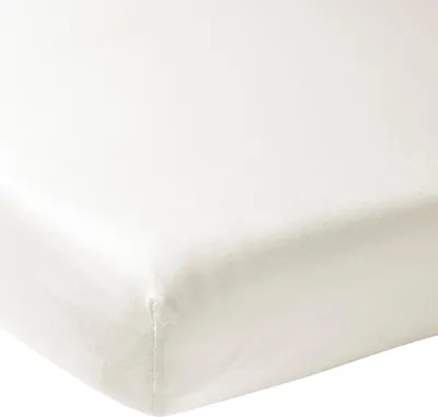 Produktbild von Meyco Jersey Spannbetttuch 50 x 90 cm Offwhite | Babybettwäsche