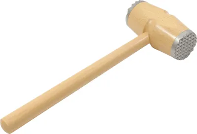 Obrázok produktu pre Obojstranný drevený mäkčenec na mäso, 30 cm, svetlohnedý, s plochými stranami