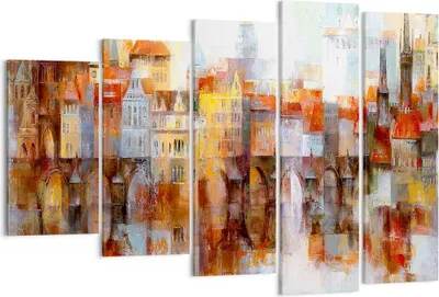 Produktbild von Bild auf Leinwand - Leinwandbild - Stadt Mietshaus - 150x100cm - Wand Bild - Wanddeko - Wandbilder - Leinwanddruck - Bilder - Kunstdruck - Wanddekoration - Leinwand bilder - Wandkunst - EG150x100-3476