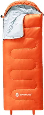 Produktbild von Springos® Schlafsack mit Kapuze Camping-Schlafsack Deckenschlafsack Trekking und Fahrradtouren Warm Leicht Geräumig 73 x 205 cm inkl. Packbeutel