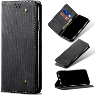 Produktbild von König Design Hülle kompatibel mit Samsung Galaxy A72 5G Kunstleder Handyhülle - Handy Case Schwarz