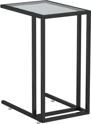 Immagine prodotto di vidaXL Tavolino da computer Nero 50x35x65 cm Vetro temperato