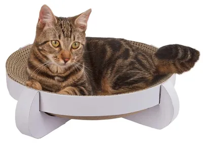 Produktbild von Kratzbrett Kratzpappe Wellpappe - Mit Katzenminze - 100 % recycelbar - Liegefläche für Katzen - Für Katzen