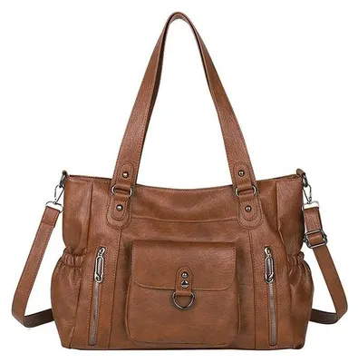 Imagen del producto de Omgoods - Bolso de hombro de cuero sintético para mujer
