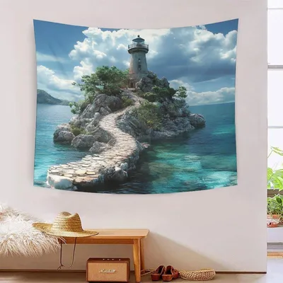 Image de Tapis mural en 3D sur le thème de la plage