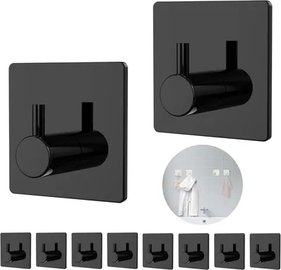 Produktbild von Selbstklebende Haken für Wand, Set von 12, wasserdicht, stark, für Badezimmer