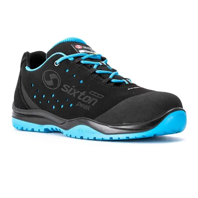 Immagine prodotto di Scarpe basse di sicurezza Sixton CUBAN S1 SRC ESD conformi alla norma EN ISO 20345:2011 Colore: nero/blu nero  Taglia 48