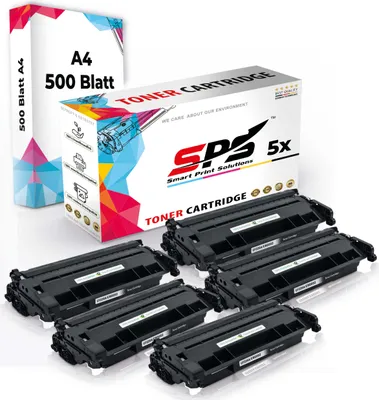 Produktbild von Druckerpapier A4 + 5x Multipack Set Kompatibel für HP LaserJet Pro MFP M 426 m (CF226A/26A) Toner Schwarz