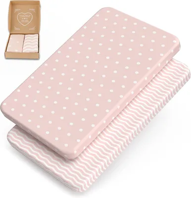 Immagine prodotto di Lenzuolo per culla, 90x55 cm, 100% cotone, color rosa pallido, per culla accessoria