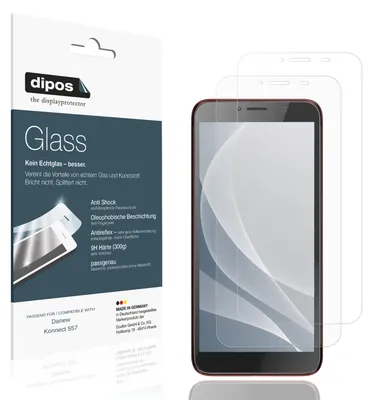 Image de 2x Protection ecrán pour Danew Konnect 557 mat Verre souple Film Protecteur 9H dipos