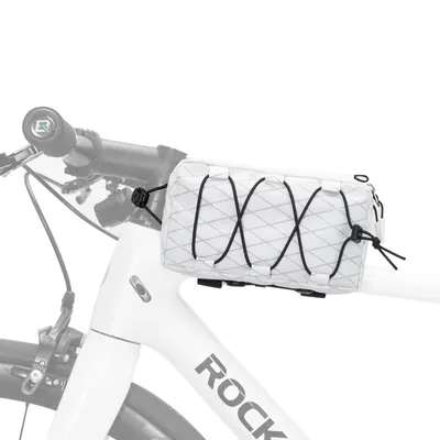 Immagine prodotto di ROCKBROS borsa telaio bicicletta borsa tubo superiore 1L borsa telaio bici da strada MTB borsa bianco