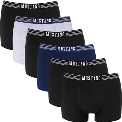 Produktbild von Mustang 6er Pack - Herren Boxershorts aus Baumwolle, Unterhosen für Männer, M