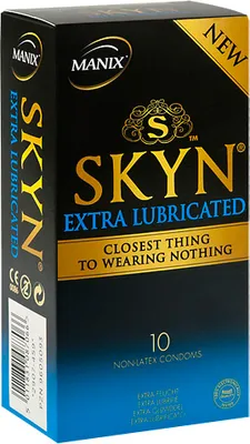 Obrázek produktu pro Manix SKYN Extra Lube, Pánský kondom, Hladké, Průhledná, Polyisopren, Pravidelný, 53 mm
