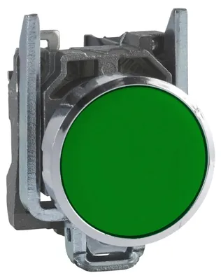 Produktbild von Schneider Electric XB4, Knopf, Grün, IP66, IK06, Klasse I, 30 mm
