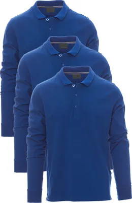 Produktbild von Mivaro Herren 3er Pack Poloshirt Langarm - aus reiner Baumwolle - Regular Fit - Polo Shirt mit Knopfleiste und Kragen - atmungsaktiv und hautfreundlich ideal für Arbeit Freizeit und Büro
