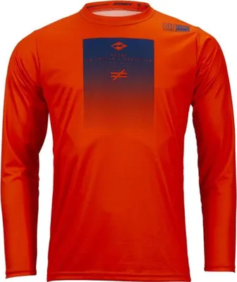 Produktbild von KENNY Langarm Fahrradtrikot für den Sommer - FACTORY - Orange/Blau XL