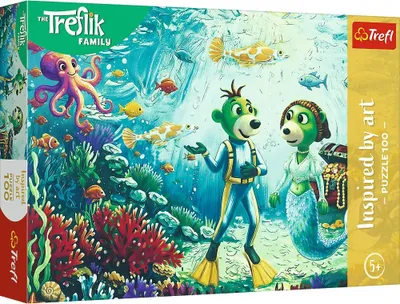 Obrázok produktu pre Puzzle 100 Rodzina Treflików Magia głębin 16565
