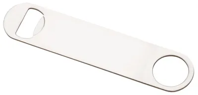 Flaschenöffner, flach, Stahl, 18 cm, silber