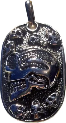 Produktbild von Herren Edelstahl Anhänger aus 316L Totenkopf
