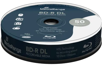Obrázek produktu pro MediaRange BD-R Dual Layer 50 GB 6X - 10 ks v špindlu