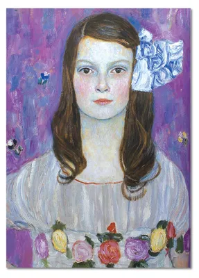 Produktbild von Giallobus - Nahaufnahme von Maida Primavesi - Gustav Klimt - 50L x 70W cm - Bild - Acrylglas