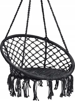 Produktbild von Potenza Hängesessel Puerta Hängestuhl, Hängesitz bis 120 kg Handgefertigt aus Baumwolle Hängematte Schaukelstuhl