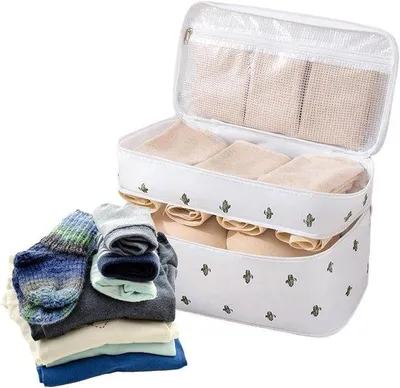 Obrázek produktu pro Organizér na cestování – třídění věcí – dvouradový, polyester – 29 cm – bílý