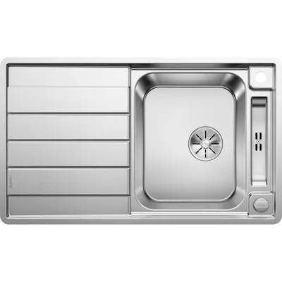 Produktbild von BLANCO AXIS III 45 S-IF Einbauspüle Edelstahl Edelstahl ab 45 cm mit Ablauffernbedienung, mit Zubehör - inkl.