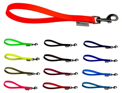 Produktbild von Kurzführer Biothane 9mm / 13mm / 16mm (Neongelb, Länge: 30cm / Breite: 13mm)