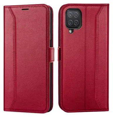 Immagine prodotto di Custodia per cellulare per Samsung Galaxy A12 / M12 cover flip case pieghevole custodia protettiva, rosso