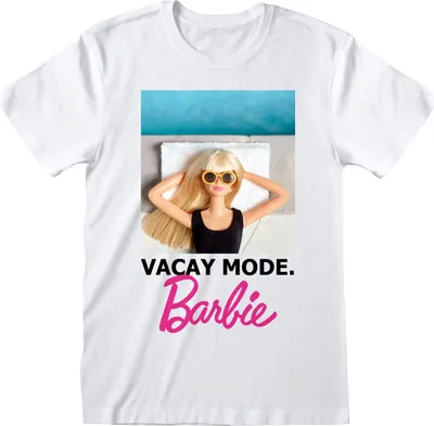 Obrázek produktu pro Tričko s krátkým rukávem Barbie Vacay Fashion White Uni - XL