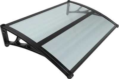 Produktbild von VOUNOT® Vordach für Haustür, 120 x 80 cm Pultbogenvordach Anthrazit