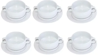 Produktbild von Suppentasse 0,26 l mit Henkelgriffen + Untertasse je 6 Stück