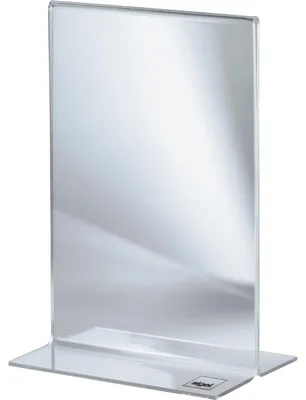 Produktbild von SIGEL TA226 Tischaufsteller, DIN A6 (105x148 mm), senkrecht, beidseitige Präsentation, glasklar, Acryl