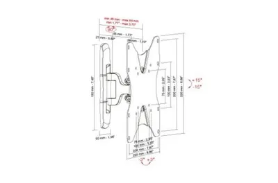 Zdjęcie produktu dla MUNARI E-LINE SP304 Uchwyt ścienny do monitora TV Uchwyt ścienny 26 - 42 cali maks. 44 kg