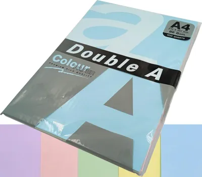 Image de Papier couleur A4 Doppel A, assortiment pastel, 5 couleurs / 100 feuilles /