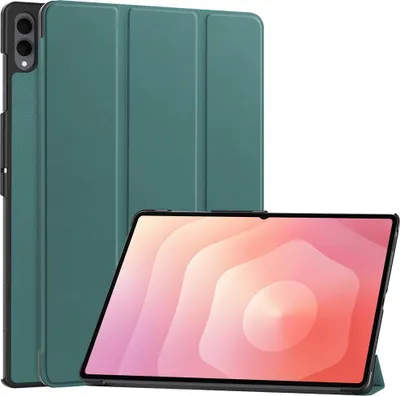 Produktbild von Samsung Galaxy Tab S11 Ultra Hülle - Coverup Tri-Fold Ständer Klapphülle mit Schlaf/Wach-Funktion - Grün