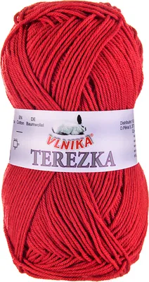 Strickgarn TEREZKA 100% Baumwolle, intensiv rot