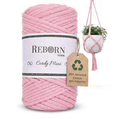 Produktbild von Makramee Garn 3mm Cordy Mini, 250g Baumwollkordel, weich & reißfest 151 Soft Blossom