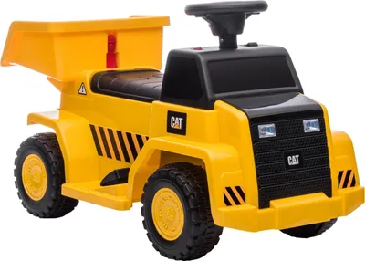 Productafbeelding van Elektrische kinder tractor, speelvoertuig met kantelbare laadbak, claxon, opzittractor met koplampen, maximale snelheid 3 km/u, geschikt voor kinderen van 1,5 tot 3 jaar