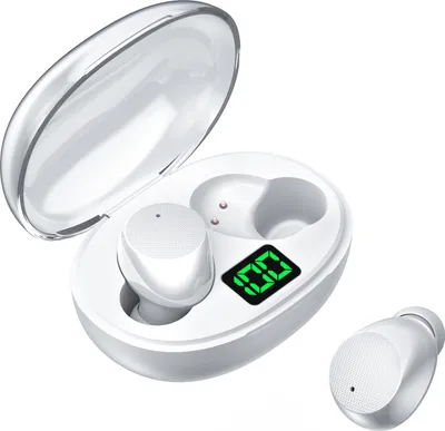 Produktbild von k20 kabellose In-Ear-Kopfhörer, BT5.3 | Intelligente Digitalanzeige | Super Akkulaufzeit | Geringer Stromverbrauch | Angenehm zu tragen, weiß