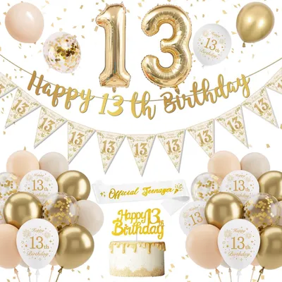 Imagen del producto de Decoración para cumpleaños de niña, globo de aluminio de 40 pulgadas, 15 globos de látex, pancarta, para fiesta