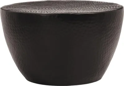 Obrázek produktu pro vidaXL Konferenční stolek Aluminium Hammered Ø 50x30 cm Black