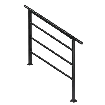 Immagine prodotto di FCH Corrimano per scale esterne, 1-4 gradini Corrimano per scale, nero